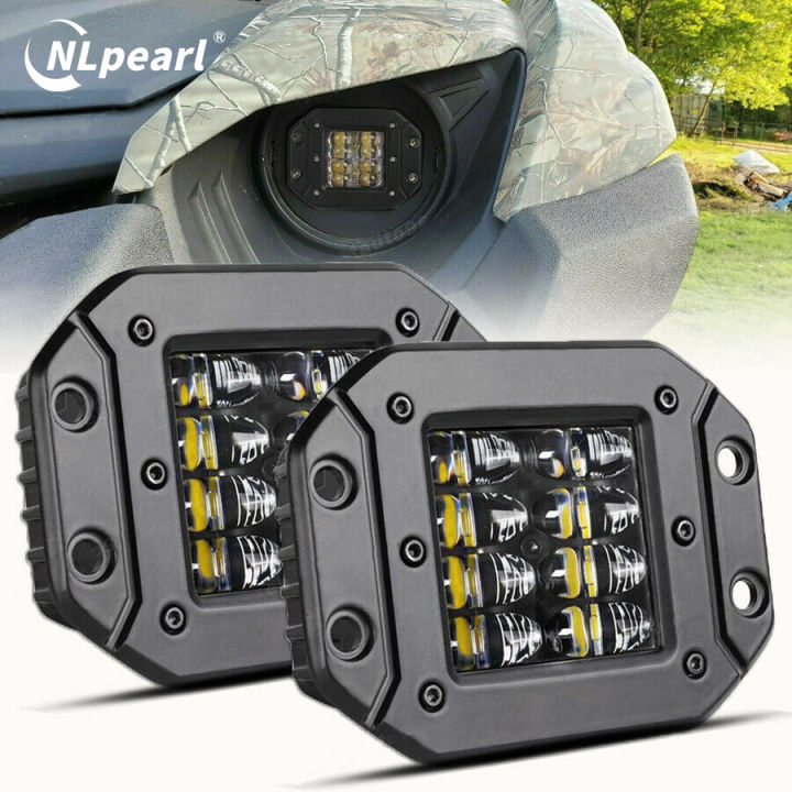 2pcs 5'' 300W Flush Mount LED Pods Driving Lights LED Work Light Flush