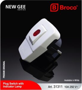 Steker Saklar Lampu On Off Broco + Lampu Indikator SNI