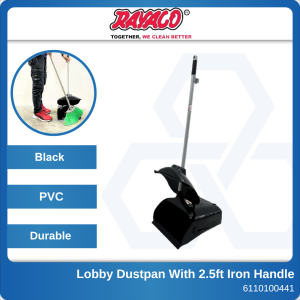 Rayaco Plastic Dustpan with Iron Handle / Home Dustpan / Penyodok Sampah Dengan Batang Besi