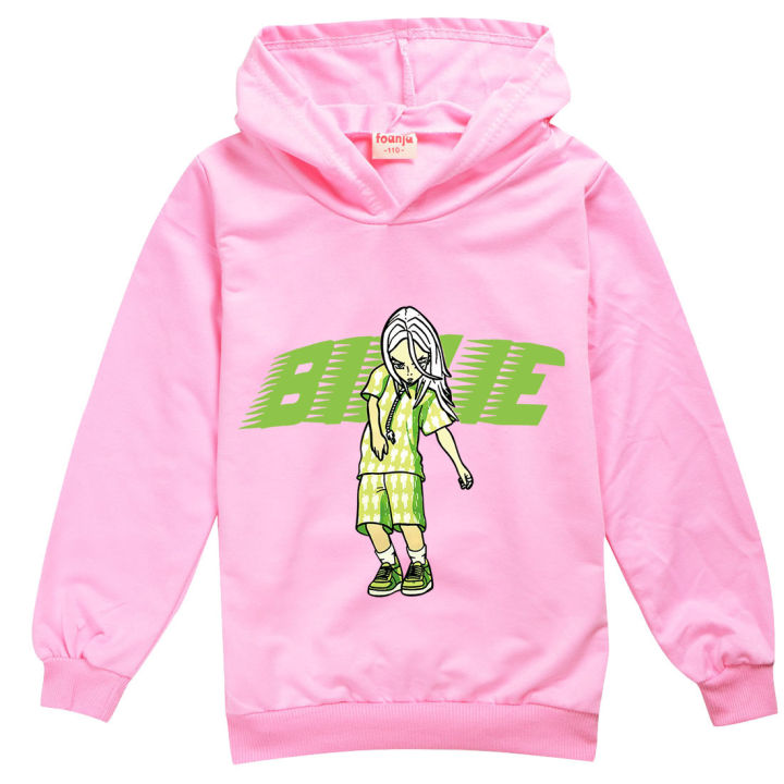 In Stock Billie Eilish Kid s Clothing Hoodies for Boys Girls 3 14 Yrs Cotton Blend Cartoon Long Sleeve Hooded Sweater Sportswear Boy s Spring and Autumn Lazada Singapore