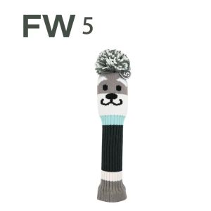 CYI47 Protective Case Golf Club Headcover Schnauzer Designed Soft and Durable Golf Knitted Sock Covers Outdoor Sports Kawaii Wood Golf Covers Golf Lovers