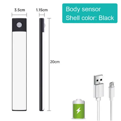 【Ready Stock】Vimite 60CM Ultra-thin LED Wireless Motion Sensor Cabinet Light USB Rechargeable Magnetic Dimming Night Light Wardrobe Lamp for Room Closet Kitchen Bedside indoor Lighting 无线夜灯人体感应橱柜灯床头灯