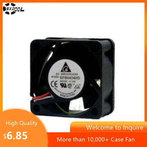 สำหรับพัดลมระบายความร้อนแบบบอลคู่ Delta EFB0424HD 40mm 24V 0.1A 4020 พัดลมแปลงอินเวอร์เตอร์เซิร์ฟเวอร์ประสิทธิภาพสูง