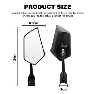 Street King V8 Alloy Side Mirror Graded HD Clean Lens Universal Adjust for Enhanced Visibility Motorcycle Rearview Mirrors