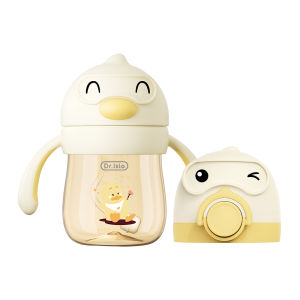 Dr.isla 240ML แก้วน้ำของเด็ก ชุดแก้วเรียนรู้สำหรับเด็ก จุกนม + หลอดดูด กันสำลักน้ำ กันตก กันรั่ว วัสดุ PPSU เกรดอาหาร เหมาะสำหรับเด็กอายุ 6-12 เดือน/1-3 ปี WC35 earlybird