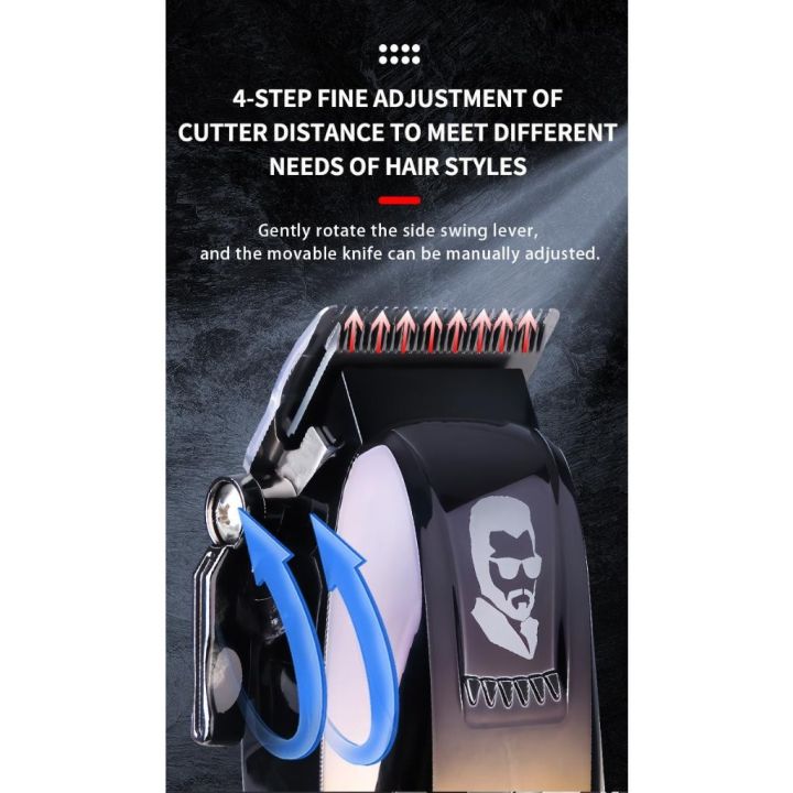 KEMEI Electric Hair Clipper USB Rechargeable Hair Trimmer Professional ...