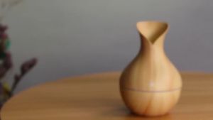 Wood Grain Air Humidifier Aromatherapy Essential Oil Diffuser Night Light Ultrasonic Humidifier