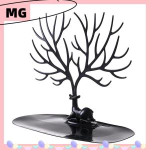 【Magical House】[ New Hot Fashion] Jewelry Display Stand Tray Tree Storage Racks Earrings Necklaces Rings Jewelry Boxes Case Desktop Organizer Holder Make Up Decor