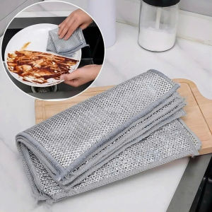10 Miếng rửa chén bằng dây kim loại 2 lớp