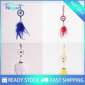 NG Motor✨ COD ✨ Car Eyes Dream Catcher Pendant Keychain Hanging Ornament Dream Catcher Wall Hanging Pendant Hand Woven Feather Home Decoration