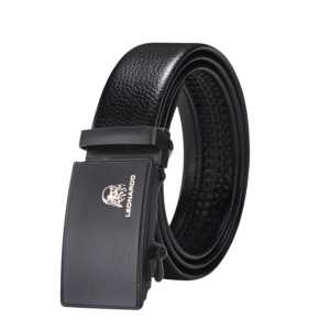 Ikat pinggang kulit pria model rel otomatis G-LD