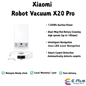 🔥[MY SET] Xiaomi Robot Vacuum X20 Pro UK | Fully Automatic Smart Robot Vacuum | All-in-one Smart Base Station | 7000Pa