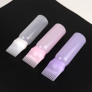 【Gía sỉ】 Chai nhựa đựng chất nhuộm tóc bôi tinh dầu dưỡng tóc hiệu quả có lược chải 120ml tiện lợi C20