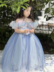 [HỎA TỐC] Đầm công chúa cho bé gái Váy đi tiệc trễ vai bướm 3D cho bé hóa trang Halloween