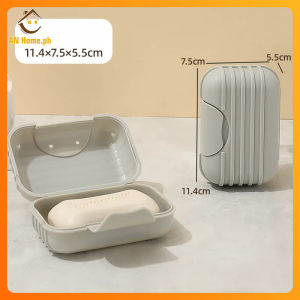 Portable Travel Soap Box with Lid for Travel Container Dish Tray Travel Soap Dish with Drain Portable Soap Holder with Cover