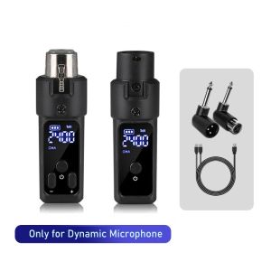 ระบบไมโครโฟนไร้สาย2.4Ghz ตัวรับสัญญาณเครื่องส่งสัญญานภาพจากกล้องไปยังอุปกรณ์พกพาแบบไร้สายอะแดปเตอร์ XLR สำหรับไมโครโฟน/กีตาร์/ระบบเครื่องผสมเสียง/PA แบบไดนามิก
