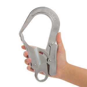 Xinda กำไลข้อมือคล้องเพื่อความปลอดภัยสำหรับงานทางอากาศห่วงคาราบิเนอร์เหล็กอัลลอยแบบเปิดขนาดใหญ่ตัวล็อกป้องกันการตกหล่นของอุตสาหกรรม