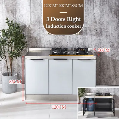 Stainless Steel Kitchen Cabinet kitchen kabinet Kitchen Storage Cabinet Sets Stove Cupboard Almari Dapur Murah 櫥櫃