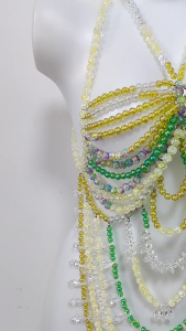 Handcrafted Pearls Choker Necklace Unique Handmade Acrylic Pearls Necklace Adornment for Stylish Outfit Enhancemnt