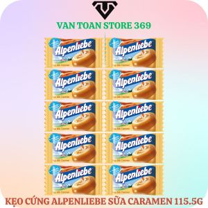 Kẹo cứng ALPENLIEBE không nhân láng mịn sữa caramen bịch 115.5g