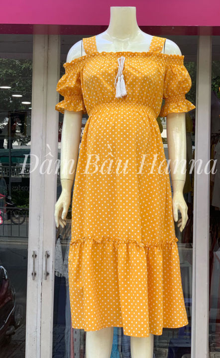 [SIZE 40-80KG] Đầm bầu dễ thương cho mẹ trẻ, dáng dài, tay kiểu phù hợp ...
