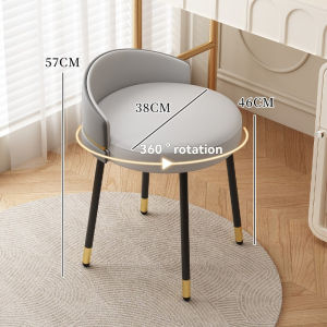 Rotating Makeup Stool Leisure Chair Light Luxury Simple Bedroom Rotating Dressing Chair Backrest Chair