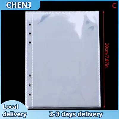 CHENJ 10pcs Standard Clear Plastic Photo Album Transparent A5 Binder Refill Sleeves