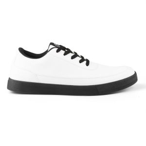 Naz Dedrick Full White Sepatu Putih Pria Sneakers Kasual Kets Tali 100 % Lokal