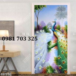 Tranh gạch 3d chim công