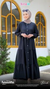 GAMIS SITA AMANDA DRESS WANITA LENGAN PANJANG TERBARU