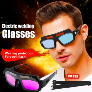 START TaffGUARD Kacamata Las Otomatis gelap terang listrik Auto Darkening Soldering Goggles TX-012