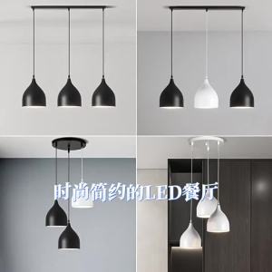 SXH  Simple and Modern led Restaurant Light Three-Head Bar Table Dining Room Creative Personality loft Chandelier Bedroom Lighting Fixtures