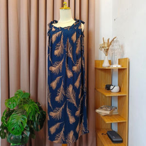 Stylecollectionku - Daster Tali Jumbo Motif Bulu LD 120cm