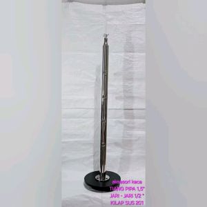TIANG RAILING PIPA BULAT JARI JARI 1/2 INCH/RAILING KACA/RAILING PIPA 15 INCH/KILAP/MIRROR/SUS 201