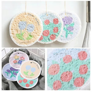 5pcs/Pack Wood Pulp Magic Sponge Kitchen Cleaning Dishwashing Sponge Multipurpose Cleaning Sponge Cleaning Tools