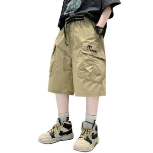 Cool Boys Shorts with Pockets Fashion Summer New Arrivals Kids Black Khaki Sport Knee-Length Cargo Pants Teen Streetwear Shorts