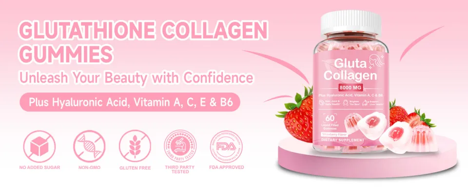omilay glutathione Omilay Glutathione Gummies with Collagen Whitening Skin Anti-Aging Enhance  Immunity Gummy Supplement