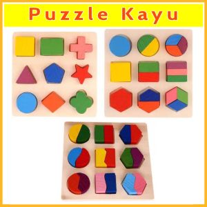 PUZZLE KAYU mengenal BENTUK montessori mainan kayu edukasi