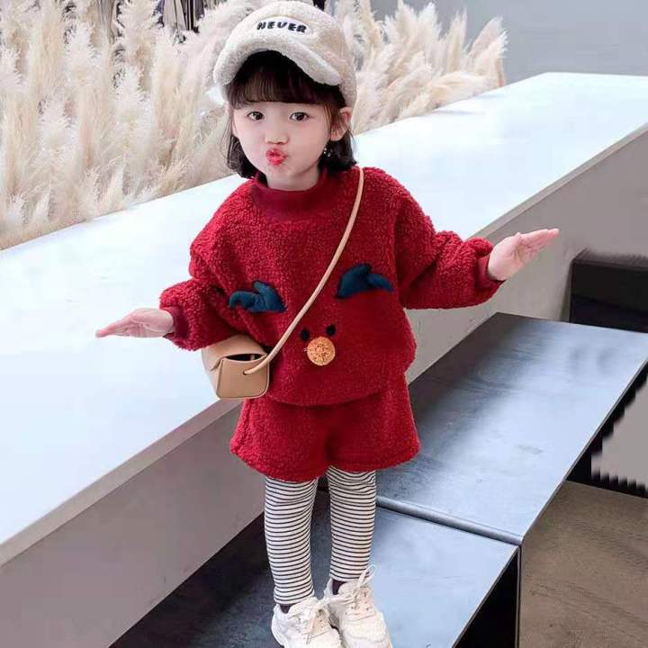 ALENA kids long sleeve shirt girl Girls winter clothing set