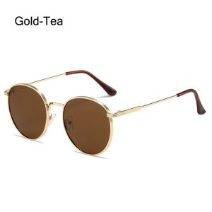 K9SEQ Vintage Round Sunglasses Circle UV Protection Metal Frame Sun Glasses Fashion Summer Eyewear for Women Men