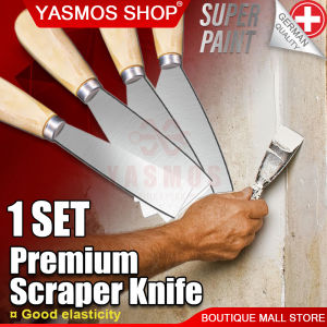 1Set Putty Knife Spackle Knife Set Stainless Steel Paint Scraper Taping Knife Tool for Repairing Drywall