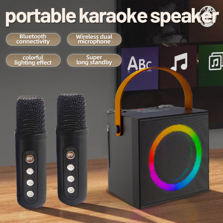 CZRXLLGD Portable Bluetooth Speaker, RGB Multi-Colors Rhythm Lights, IPX5 Waterp