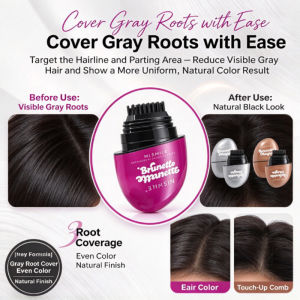 Gray Hair Coverage Comb Root Touch Up Hair Color Comb White Hair Concealer Quick Gray Coverage Portable Hair Dye Comb Easy Application Home Salon Use