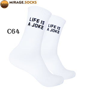 Kaos Kaki Oldschool - Kaos Kaki Skate LIFE IS A JOKE - 4LAYER BENANG - C64