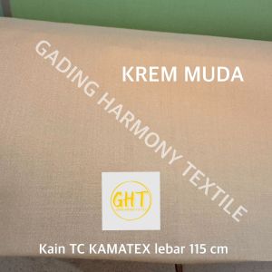 ( per 1 roll ) kain TC KAMATEX lebar 115 cm tetoron katun polyester cotton lembut adem bahan baju hem atasan kemeja jilbab hijab kerudung seragam sekolah paud kerja pabrik bendera umbul umbul slayer kacu masker dekorasi dekor sarung lapisan bantal guling