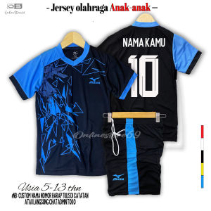 GRATIS CUSTOM  NAMA NOMOR Baju Anak /baju olahraga anak /kaos futsal anak usia 5-13 tahun