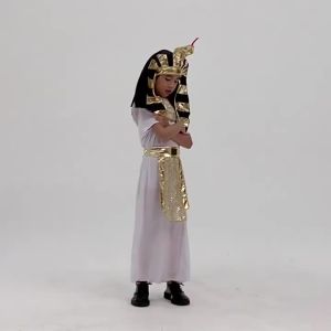 Child Boy Cosplay Ancient Egyptian King Pharaoh Kids Halloween Ball Historical Theme Party Character Dress Up Egypt Costume