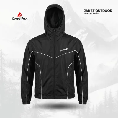 CREDIFOX Jaket Windbreaker Nomad Series - Jaket Hiking Pria Wanita - Jaket Riding Motoran