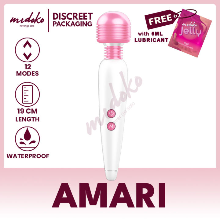 Midoko Ultra Sleek and Portable Elegant Rechargeable Fairy Wand Vibrator  Sex Toys For Women | Lazada PH