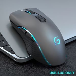Chuột LED Không Dây GX9 Bluetooth & Wireless 2.4G – Pin Sạc Silent Click Chống Ồn cho máy tính Laptop